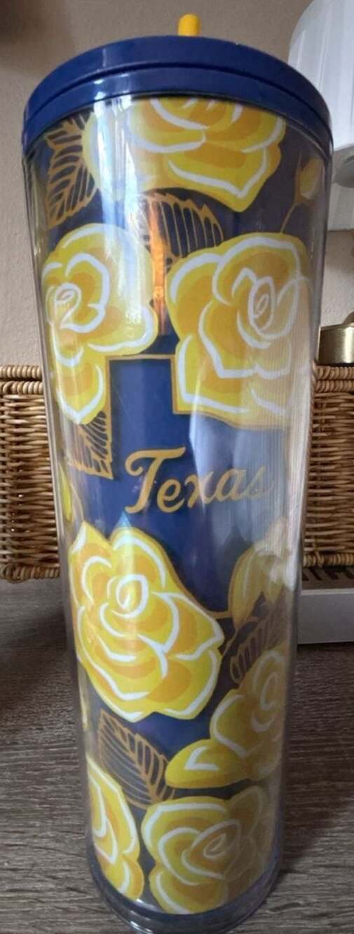 Starbucks Yellow Rose of Texas 24oz Cold Cup Tumbler